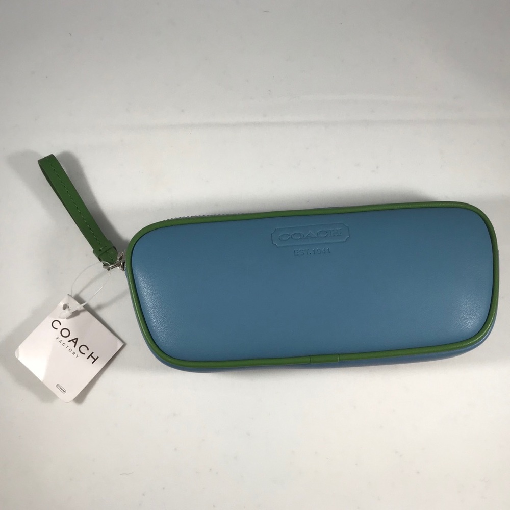 Blue Soft Coach Eyeglass Case